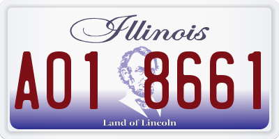 IL license plate A018661