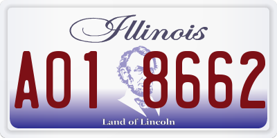 IL license plate A018662