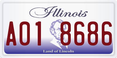 IL license plate A018686