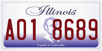 IL license plate A018689