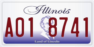 IL license plate A018741