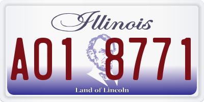 IL license plate A018771