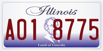 IL license plate A018775