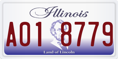IL license plate A018779