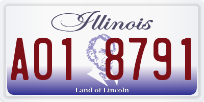 IL license plate A018791