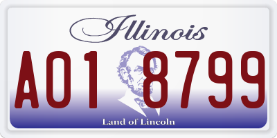 IL license plate A018799