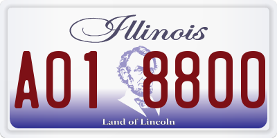 IL license plate A018800