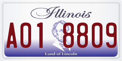 IL license plate A018809