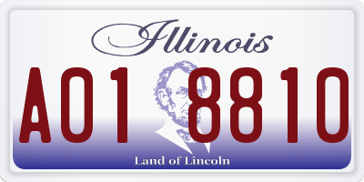 IL license plate A018810
