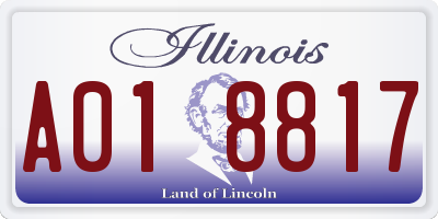IL license plate A018817