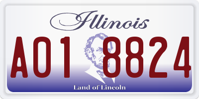 IL license plate A018824