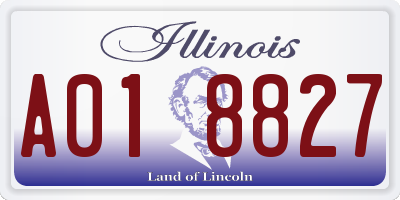 IL license plate A018827