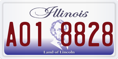 IL license plate A018828
