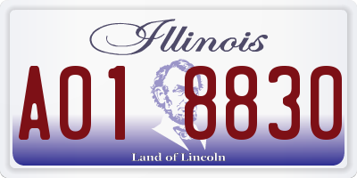IL license plate A018830