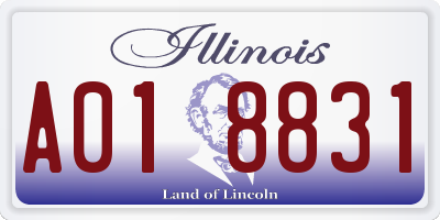 IL license plate A018831