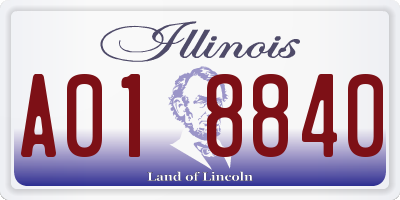 IL license plate A018840