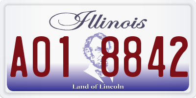 IL license plate A018842