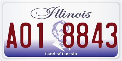 IL license plate A018843