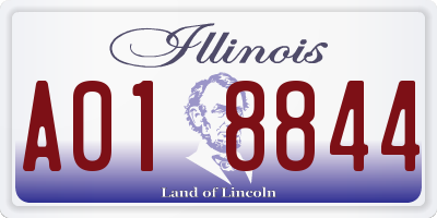 IL license plate A018844