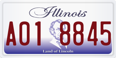IL license plate A018845