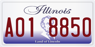 IL license plate A018850