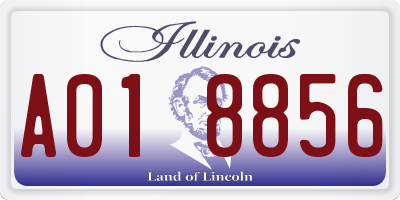 IL license plate A018856