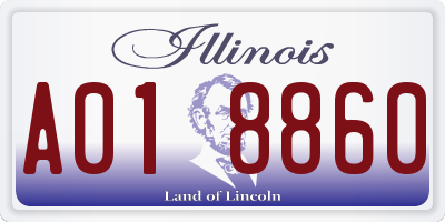 IL license plate A018860