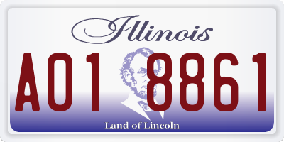 IL license plate A018861