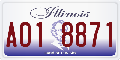 IL license plate A018871