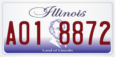 IL license plate A018872