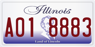 IL license plate A018883