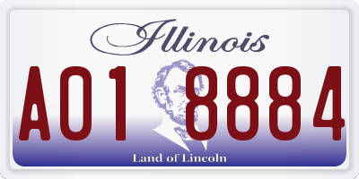 IL license plate A018884