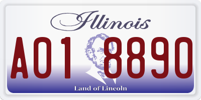 IL license plate A018890