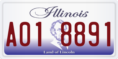 IL license plate A018891