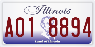 IL license plate A018894