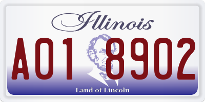 IL license plate A018902