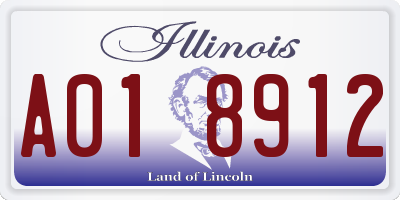 IL license plate A018912