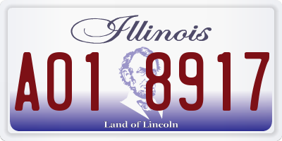 IL license plate A018917