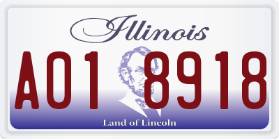 IL license plate A018918