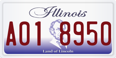 IL license plate A018950