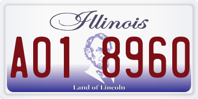 IL license plate A018960