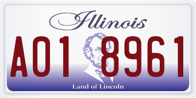 IL license plate A018961