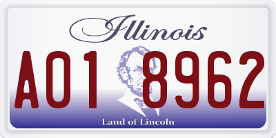 IL license plate A018962