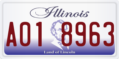 IL license plate A018963