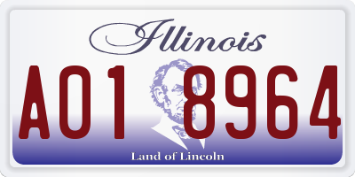 IL license plate A018964