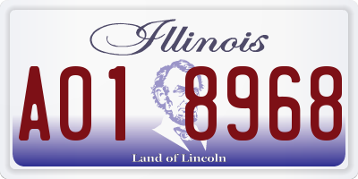 IL license plate A018968