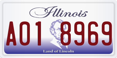 IL license plate A018969