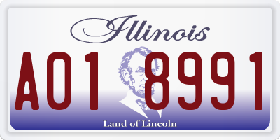 IL license plate A018991