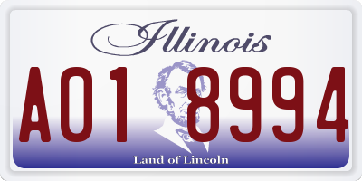IL license plate A018994