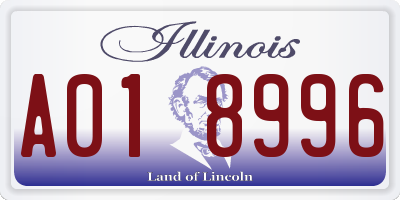 IL license plate A018996